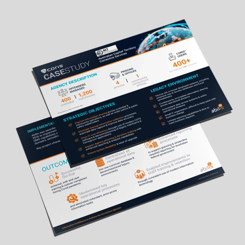 Australian Capital Territory Corrective Services Case Study design