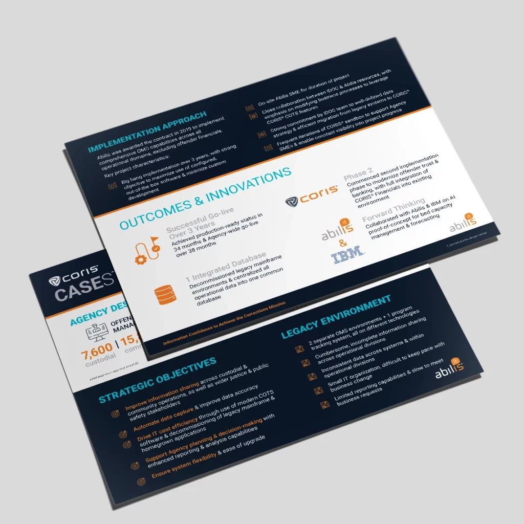 Idaho Department of Correction Case Study design