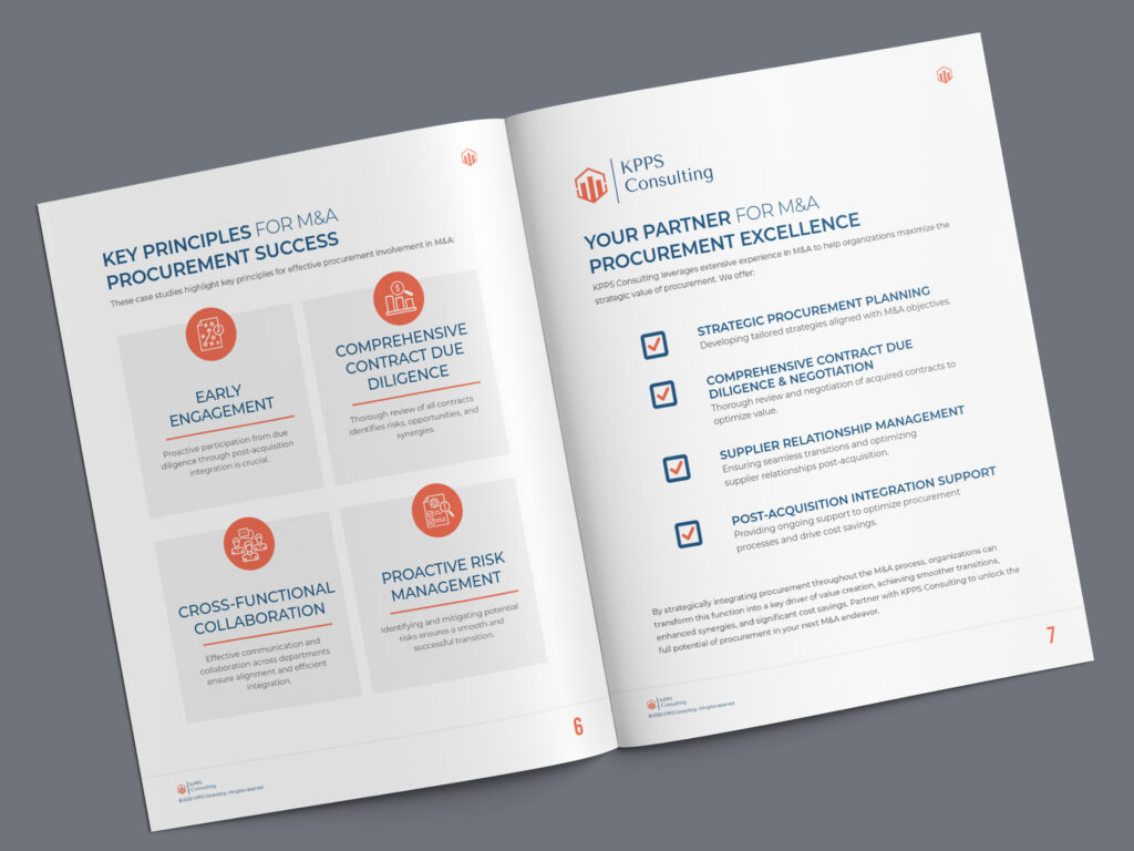 Consulting firm white paper design with charts and data visualization