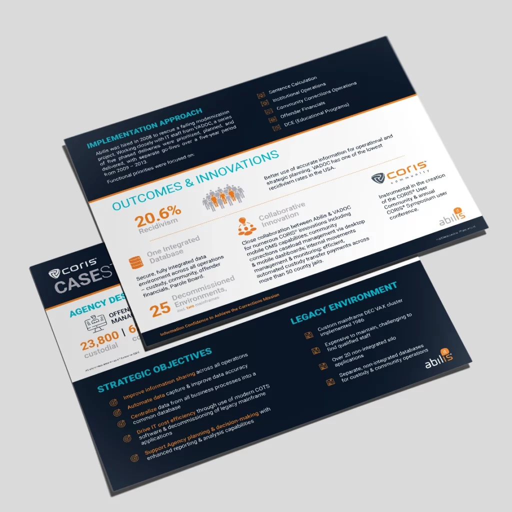 Virginia Department of Corrections Case Study design