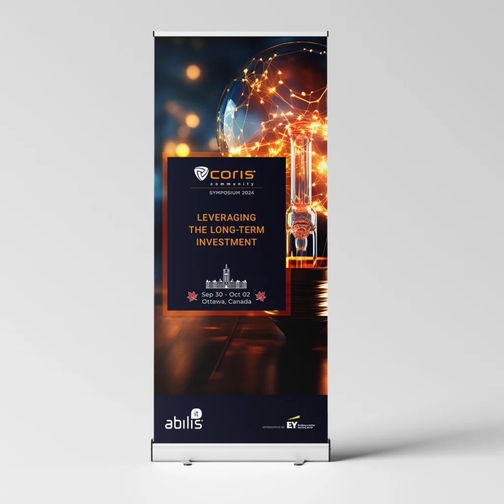 Coris Community Symposium 2024 floor pullout banner design