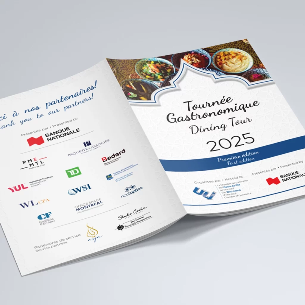 Cover of Souper Tournant event brochure for West Island Chamber of Commerce
